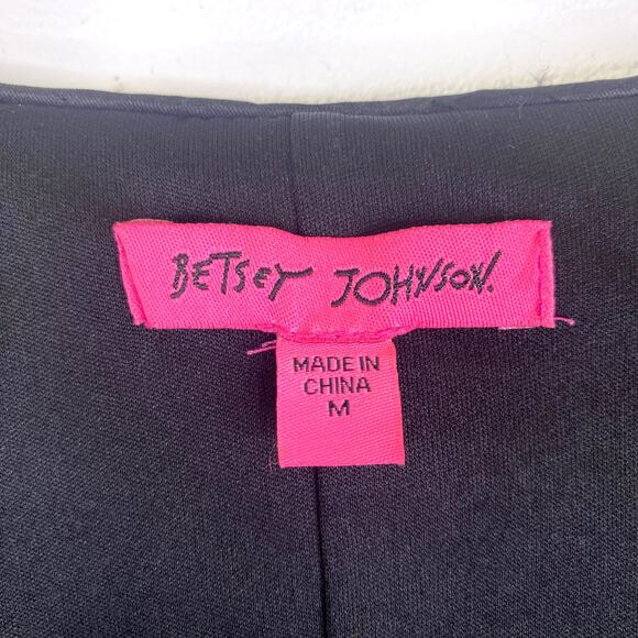 Betsy Johnson Tigress Sequin Cocktail Mini Dress Gold Black Party Holiday Sz M - Picture 5 of 13